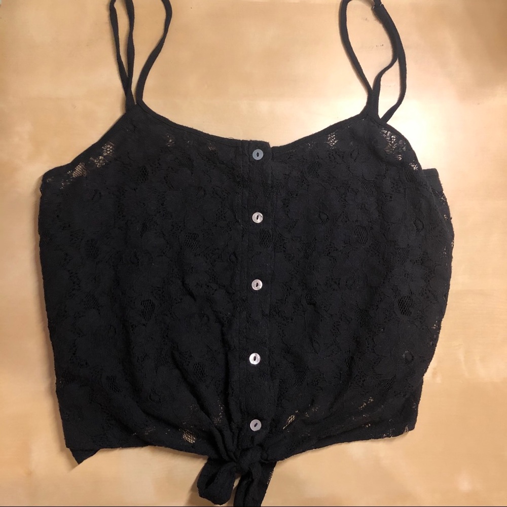 Black lace cami